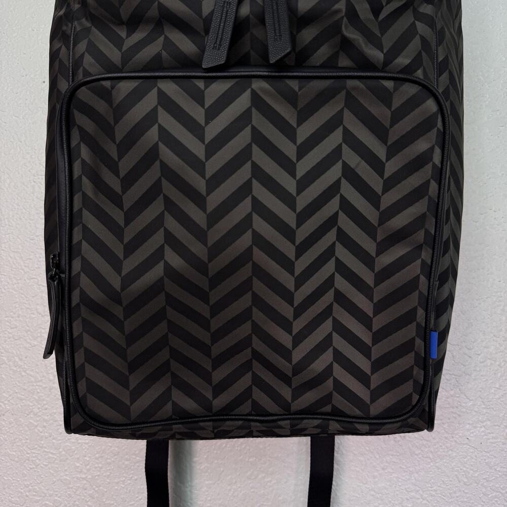 Uri Minkoff Stanton Backpack Laptop Bag Chevron Nylon Black Travel School NEW - Picture 5 of 16